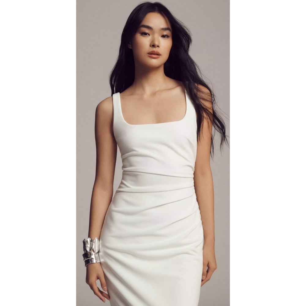BHLDN White Sleeveless Sheath Midi Dress - Picture 2 of 14